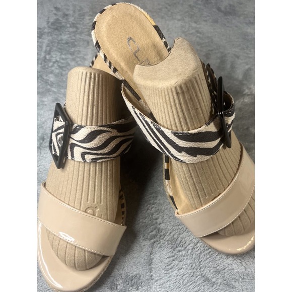 CL by‎ Laundry Animal Print Wedges Size 10 NWOT - Picture 2 of 8